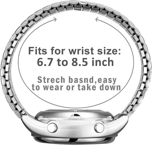 Atomic American English Talking Watch Speaks Clear and Loud Time, Date and Alarm time Stretch Band is Best Gift for Senior,Visually impaired, or Blind People in Saudi Arabia