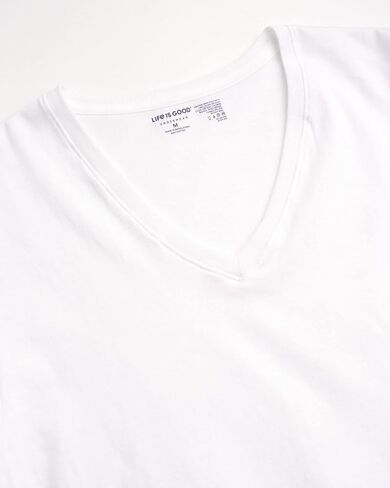 Life Is Good Mens Undershirts - 3 Pack Cotton Cotton Mens Crew Neck & V neck infershirts for Men (الأحجام: S -XL) in Saudi Arabia