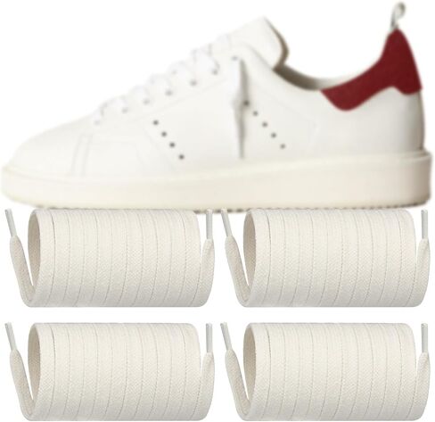 2 Pairs 8MM Shoe Laces for Golden Goose Sneaker, Flat Shoelaces Replacement Shoes Strings in Saudi Arabia
