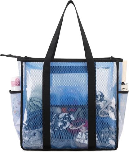 JIANYA Clear Tote Bag Beach Bags for Women Large Waterproof Sandproof Tip-proof Shoudler Tote Bag Swim Pool Bag in Saudi Arabia