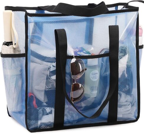 JIANYA Clear Tote Bag Beach Bags for Women Large Waterproof Sandproof Tip-proof Shoudler Tote Bag Swim Pool Bag in Saudi Arabia