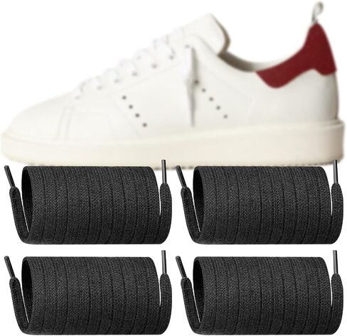 2 Pairs 8MM Shoe Laces for Golden Goose Sneaker, Flat Shoelaces Replacement Shoes Strings in Saudi Arabia