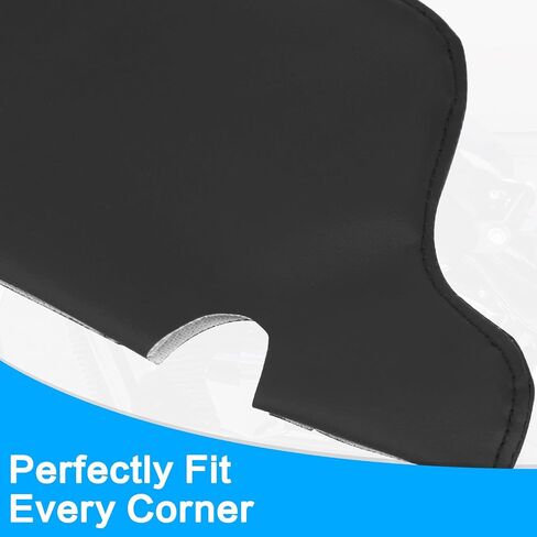 Sun Visor Cover Fit for Ford Mustang 1994-2004, Vinyl Leather Trim Left & Right Sun Visor Replacement Cover Anti-Scratch Car Sunvisor Protector Covering 2PCS (Black Stitch) in Kuwait