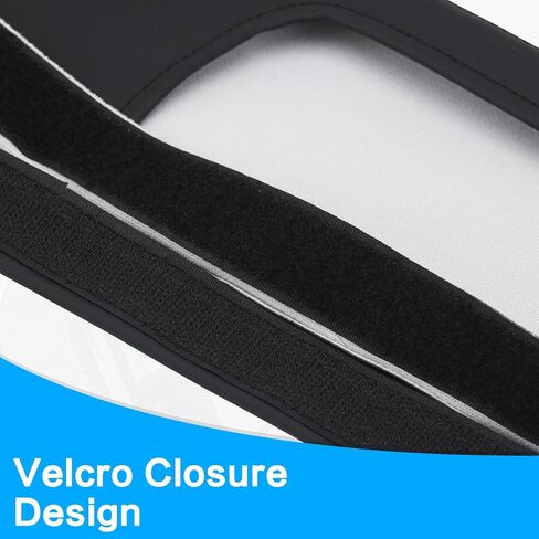 Sun Visor Cover Fit for Ford Mustang 1994-2004, Vinyl Leather Trim Left & Right Sun Visor Replacement Cover Anti-Scratch Car Sunvisor Protector Covering 2PCS (Black Stitch) in Kuwait
