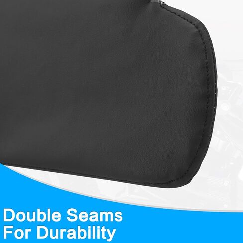 Sun Visor Cover Fit for Ford Mustang 1994-2004, Vinyl Leather Trim Left & Right Sun Visor Replacement Cover Anti-Scratch Car Sunvisor Protector Covering 2PCS (Black Stitch) in Kuwait