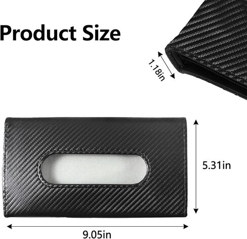 Car Tissue Holder, Auto Sun Visor Napkin Holder Mask Holder, Premium PU Leather Car Tissue Holder Visor Tissue Dispenser, Universal Sun Visor Tissue Box for Most Vehicle (Plaid-Pink) in Kuwait