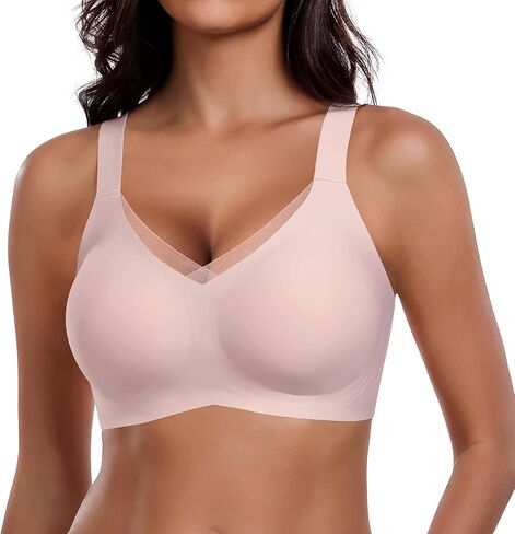 Comfortable Seamless Bras for Women Wireless Push Up Soft Support Full Coverage No Underwire Everyday Bra in Saudi Arabia