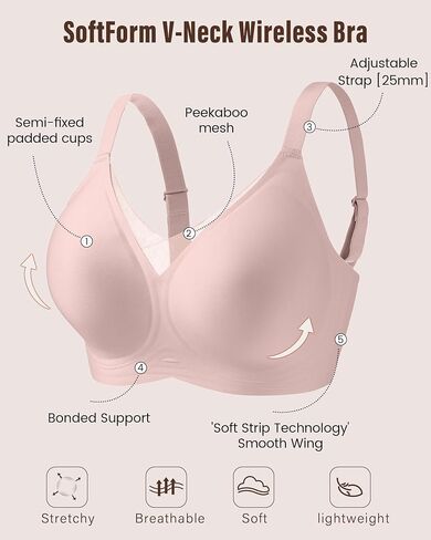 Comfortable Seamless Bras for Women Wireless Push Up Soft Support Full Coverage No Underwire Everyday Bra in Saudi Arabia