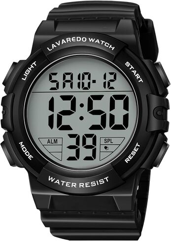 Mens Digital Watch, Sport Military Watches for Men Waterproof LED Screen Large Face Tactical Watch with Backlight Alarm Stopwatch Wrist Watch in Saudi Arabia