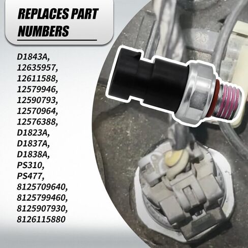 استبدال 12635957 Yinncke محرك زيت زيت مستشعر التبديل Switch Switch Fits لـ Chevy Camaro Malibu Impala Trailblazer Fits for GMC Envoy Canyon Fits for Buick Allure Fits for Cadillac ATS D1843A in Saudi Arabia