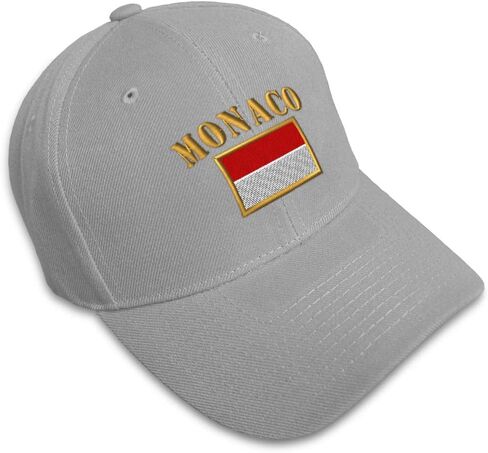 Speedy Pros Baseball Cap Monaco Flag Embroidery Countries Acrylic Hats for Men & Women in Saudi Arabia