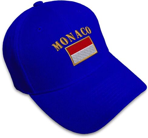 Speedy Pros Baseball Cap Monaco Flag Embroidery Countries Acrylic Hats for Men & Women in Saudi Arabia
