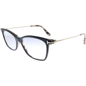 Eyeglasses Tom Ford FT 5712 -B 005 Shiny Vintage Pink Havana/Blue Block Lenses