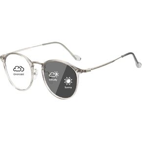 Cyxus Photochromic Glasses for Women Men UV Protection with Blue Light Blocking (8241i34 Silver)