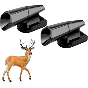 2pcs Auto Deer Whistles, Black Ultrasonic Car Deer Warning Whistles Self-adhesive Animals Alert Devices with Waterproof Adhesive Tapes for Car/Vehicle/Motorcycle-Black