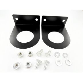Replacement Round Trailer Marker Light L Mounting Bracket for 2" Round Light Powder Coated Truck Boat RV（2pack）