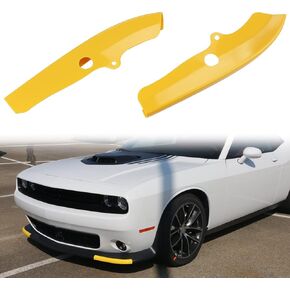 JDMON Front Bumper Lip Splitter Protector Compatible with Dodge Challenger Scat Pack 2015 2016 2017 2018 2019 2020 2021, RT GT 2019-2021, Scat Pack Challenger Accessories, RT Front Lip Kit, Yellow