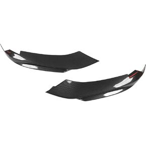 KIMISS Front Bumper Lip, 1 Pair Front Bumper Lip Spoiler Carbon Fibre Replacement for 4 Series F32 F33 F36 M Sport 2014‑2020