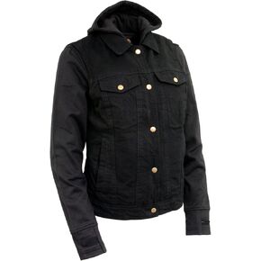 Milwaukee Leather MDL4002 Women's Black Denim 2 in 1 Stirt Style Twlar Rider Ster