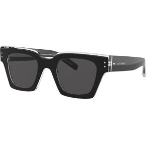 Dolce & Gabbana DG4413-675/R5 Sunglasses BLACK/CRYSTAL w/GREY 48mm