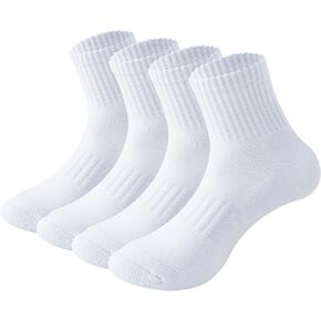 Magiarte Womens Athletic Cotton Mini Crew Socks Criticle Cushioned Runking Hiking Multi Sports Socks for Women 4 Pairs