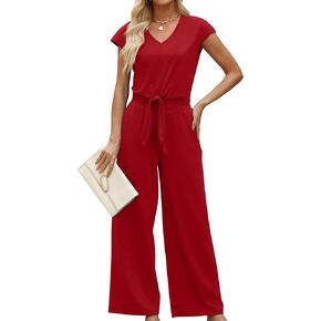 XIEERDUO 2 Piece Sets For Women Summer Outfits 2025 Beach Vacation Clothes Travel Outfits V Neck Crop Tops Wide Leg Pant Sets