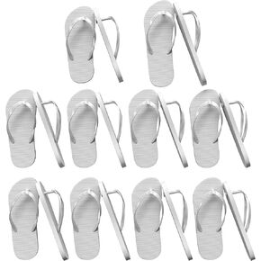 Bulk Flip Flops, Elegant Assorted Sizes Wedding Guest Sandals, Perfect for Special Occasions, White