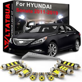 LED Interior Light Kit Package Replacement for HYUNDAI Sonata YF 2011 2012 2013 2014 2015 2016 2017 2018 2019, Super Bright 6000K White