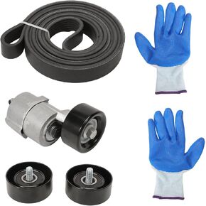 Serpentine Belt Drive Kit, Belt Tensioner, Idler Pulleys for Sonata 2006-2009 2010 2.0L 2.4L, Forte Koup 2010-2013, Forte5, Magentis Optima 2007-2010,Rondo 2010-2011 2528125000 252122G760