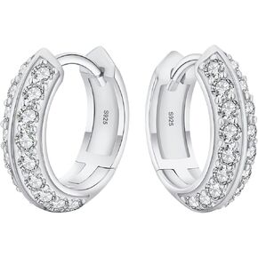 أقراط Krkc & Co Moissanite Hoops للرجال ، D Color ، VVS1 ، S925 Sterling Silver ، Hoops مطلي بالذهب ، جولة رائعة بالنسبة له ، 𝐅𝐚𝐭𝐡𝐞𝐫𝐬 𝐃𝐚𝐲 𝐆𝐢𝐟𝐭 𝐟𝐨𝐫 𝐃𝐚𝐝