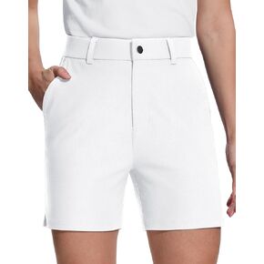 Womens 5" Golf Hiking Shorts with Pockets Quick Dry Stretchy Shorts for Women Mid Rise Dressy Work Casual Summer