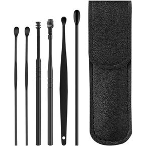 Pleteffect Ear Cleaner, Ear Wax Cleaner, The Most Professional Ear Cleaning Master in 2025—Earwax Cleaner Tool Set, Earwax Removal Tool with Portable Keychain PU Leather Case (Blue)