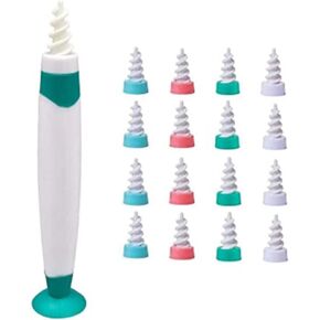 16Pcs Ear Wax Removal, Removal-Spiral Tool, Reusable Earwax Kit, Camera Cleaning Safe Cleaner, Soft Silicone and Flexible Replaceme for Cleaner Remover Earwax Contains Ear Care