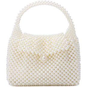 Lanpet Women Pearl Clut Bag Bag Beaded Bag Wedding Hand Womet