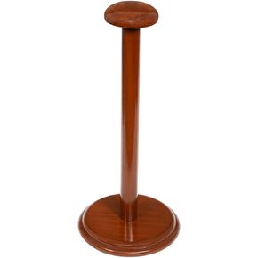 Lord of Battles Wooden Helmet Stand for Medieval, Viking, Knight, or Roman Armor Display – Durable Handcrafted Wood Pedestal for Helmets, Hats and Collectibles