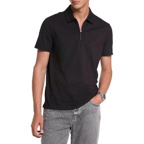 Michael Kors Men's Sleek Pique Short Sleeve Zip Polo