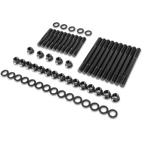 DNA MOTORING Front 12-Point Cylinder Head Studs Compatible with Windsor Small Block 5.8L 351 1969-1997, 190,000 PSI Tensile Strength, LEPOW-111