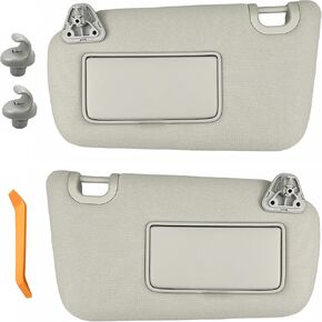 Pair of Left and Right Sun Visor with Holders for Nissan Sentra 2013 2014 2015 2016 2017 2018 2019, Windshield Sunshade Replacement Without Light Sunroof