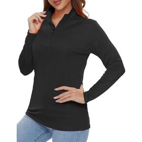 Womens 1/4 Zip Pullover Long Sleeve UPF 50+ Sun Protection SPF Uv Shirts Quick Dry Athletic T-Shirts