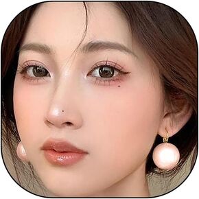 Large Pearl Earrings for Women Dainty 20MM Big Pearl Drop Dangle Earrings Hypoallergenic Gold Hoop Earrings Trendy Birthday Jewelry Accessories Gifts