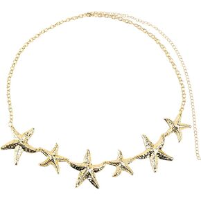 Body Chains for Women, Starfish Beach Waist Chains Adjustable Boho Bikini Belly Chain Trendy Bodies Chain Jewelry for Women