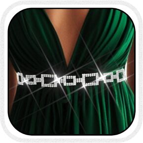Bodiy Rhinestone Belt Belt Silver Weist Cern