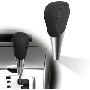 Gear Shift Knob Compatible with Toyota Tundra Tacoma Yaris Fortuner FJ Cruiser Lexus LS400 LS430 LX470 LX570 RX330 RX350 Shifter Knob Handle Black Leather