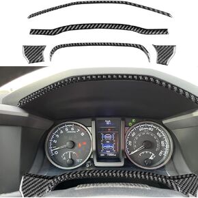 NVCNX Real Carbon Fiber Compatible with Toyota Tacoma 2016-2023 2017 2018 2019 2020 2021 2022 Accessories Car Gear Shift Panel Cover Interior Trim Sticker Decal Black 1PC