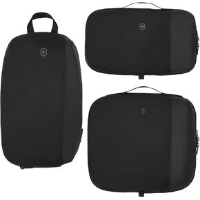 Victorinox Travel Essentials, Packing Cube Set, Three Compressible and Expandable Bags - Black