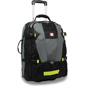 World Traveler Rolite Alpine Upright Style Lightweight Rolling Hybrid Duffel Backpack, Blue, Carry-On 21-Inch