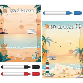 Birthday Cruise Door Decorations - 15 Pcs Retro Ship Cabin Anchor Magnetic Funny Sea Navigation Magnets Stickers Stateroom Refrigerator Decals for Summer Carnival Party Accessories Car Decor