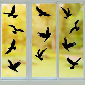 20 Pieces Bird Anti-Collision Window Sticker, Large Size Anti-Collision Window Stickers for Birds, Window Decals to Prevent Bird Strikes on Glass