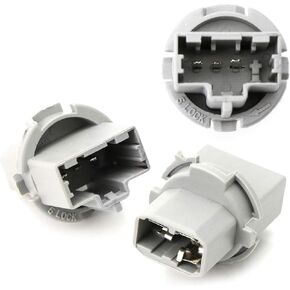 iJDMTOY Pair OE-Spec 7443 Brake Tail Light Adapter Socket Compatible with Acura CL RL TSX Honda Accord Civic FIT, etc
