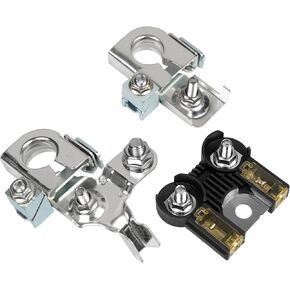 Positive & Negative Battery Terminal Clamp Battery Fuse Terminal Combo Pack compatible with Ford F-150 F150 2011-2014 replace AL3Z-14526-AA BFT & BT4Z-14450-AA